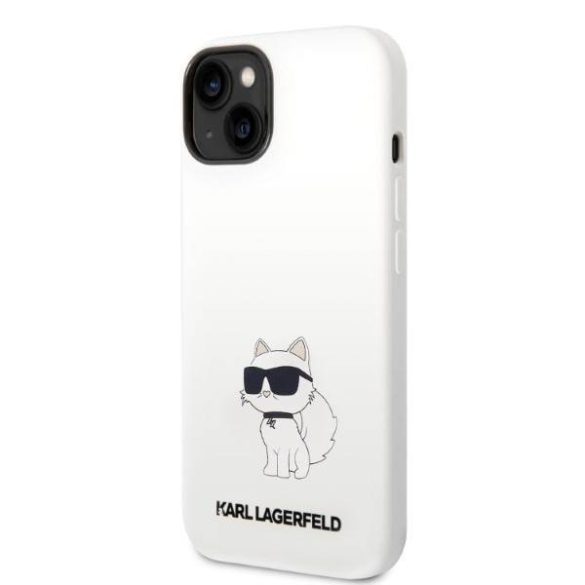 Karl Lagerfeld KLHCP14SSNCHBCH iPhone 14 / 15 / 13 6,1" keménytok fehér szilikon Choupette