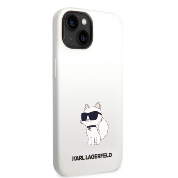 Karl Lagerfeld KLHCP14SSNCHBCH iPhone 14 / 15 / 13 6,1" keménytok fehér szilikon Choupette