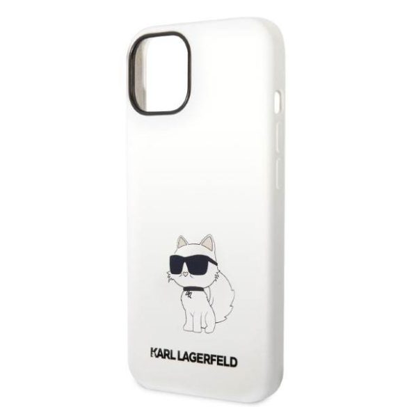 Karl Lagerfeld KLHCP14SSNCHBCH iPhone 14 / 15 / 13 6,1" keménytok fehér szilikon Choupette