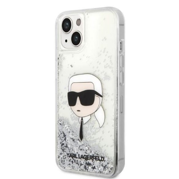 Karl Lagerfeld KLHCP14MLNKHCH iPhone 14 Plus / 15 Plus 6,7" ezüst keménytok csillogó Karl Head