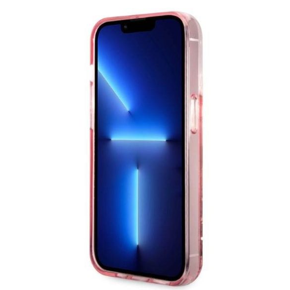 Karl Lagerfeld KLHCP14XLNKHCP iPhone 14 Pro Max 6,7" rózsaszín csillogó keménytok Glitter Karl fej