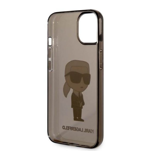 Karl Lagerfeld KLHCP14MHNIKTCK iPhone 14 Plus / 15 Plus 6,7" fekete keménytok ikonikus Karl Lagerfeld