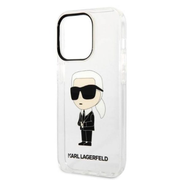 Karl Lagerfeld KLHCP14LHNIKTCT iPhone 14 Pro 6,1" átlátszó ikonikus Karl Lagerfeld keménytok