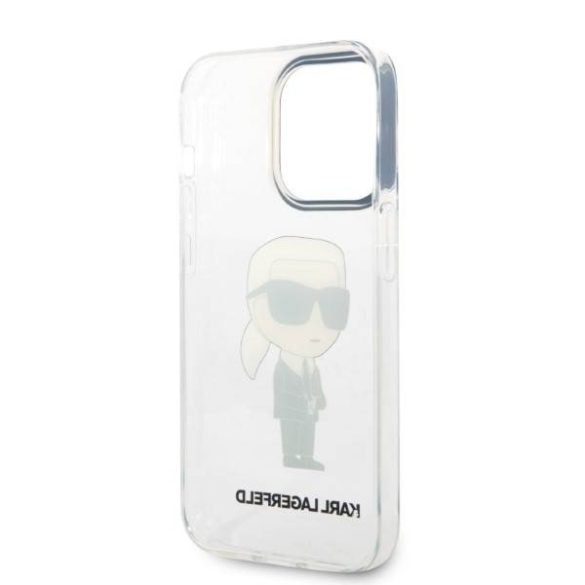 Karl Lagerfeld KLHCP14LHNIKTCT iPhone 14 Pro 6,1" átlátszó ikonikus Karl Lagerfeld keménytok