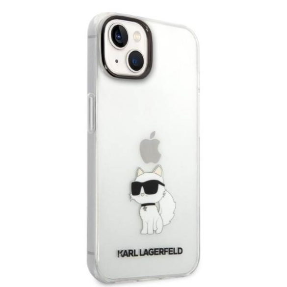 Karl Lagerfeld KLHCP14MHNCHTCT iPhone 14 Plus / 15 Plus 6,7" átlátszó keménytok ikonikus Choupette