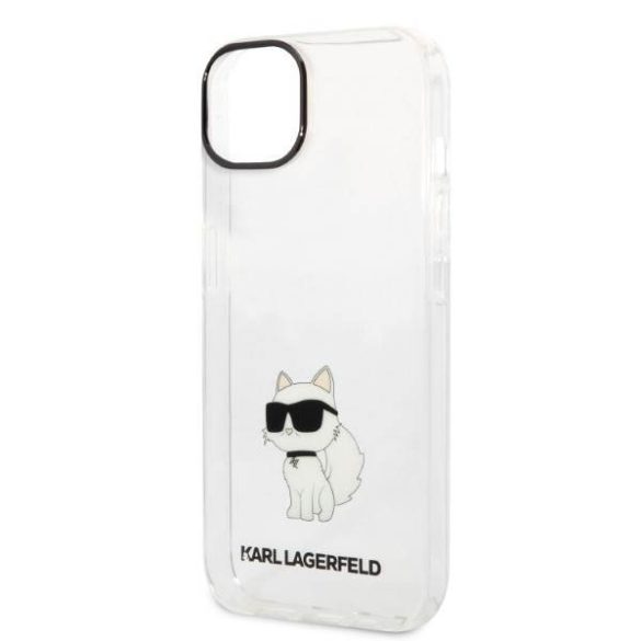 Karl Lagerfeld KLHCP14MHNCHTCT iPhone 14 Plus / 15 Plus 6,7" átlátszó keménytok ikonikus Choupette