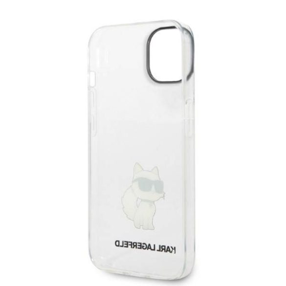 Karl Lagerfeld KLHCP14MHNCHTCT iPhone 14 Plus / 15 Plus 6,7" átlátszó keménytok ikonikus Choupette