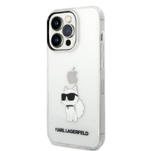 Karl Lagerfeld KLHCP14LHNCHTCT iPhone 14 Pro 6,1" átlátszó ikonikus Choupette keménytok