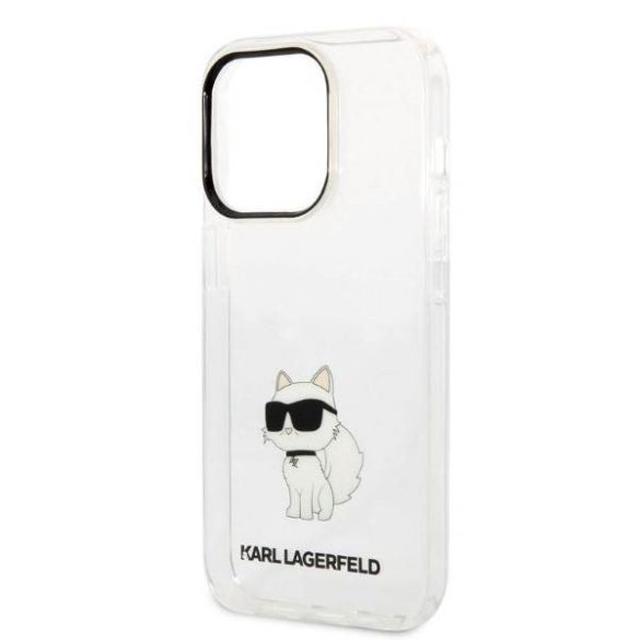 Karl Lagerfeld KLHCP14LHNCHTCT iPhone 14 Pro 6,1" átlátszó ikonikus Choupette keménytok