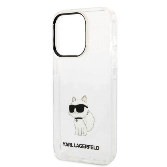 Karl Lagerfeld KLHCP14XHNCHTCT iPhone 14 Pro Max 6,7" átlátszó ikonikus Choupette keménytok