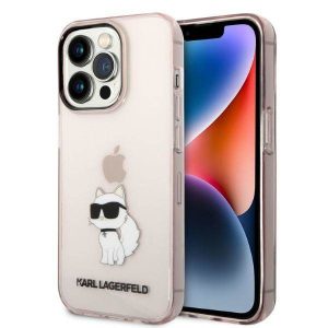 Karl Lagerfeld KLHCP14LHNCHTCP iPhone 14 Pro 6,1" rózsaszín ikonikus Choupette keménytok