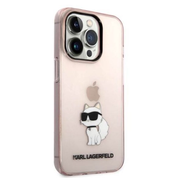 Karl Lagerfeld KLHCP14LHNCHTCP iPhone 14 Pro 6,1" rózsaszín ikonikus Choupette keménytok