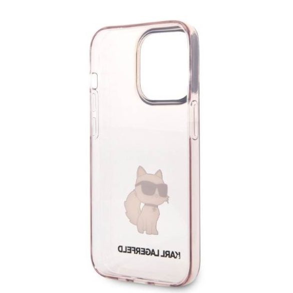 Karl Lagerfeld KLHCP14LHNCHTCP iPhone 14 Pro 6,1" rózsaszín ikonikus Choupette keménytok