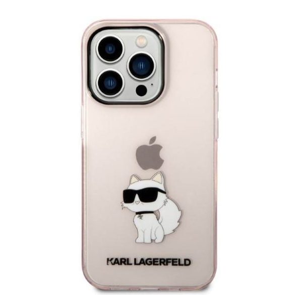 Karl Lagerfeld KLHCP14XHNCHTCP iPhone 14 Pro Max 6,7" rózsaszín ikonikus Choupette keménytok