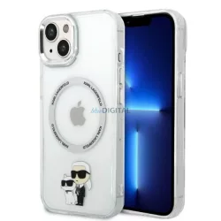   Karl Lagerfeld KLHMP14MHNKCIT iPhone 14 Plus 6,7" keménytok átlátszó ikonikus Karl&Choupette Magsafe
