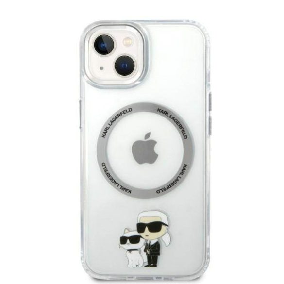 Karl Lagerfeld KLHMP14MHNKCIT iPhone 14 Plus / 15 Plus 6,7" keménytok átlátszó ikonikus Karl&Choupette Magsafe