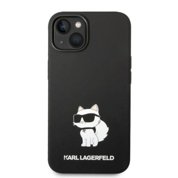 Karl Lagerfeld KLHMP14SSNCHBCK iPhone 14 / 15 / 13 6,1" keménytok fekete Szilikon Choupette MagSafe