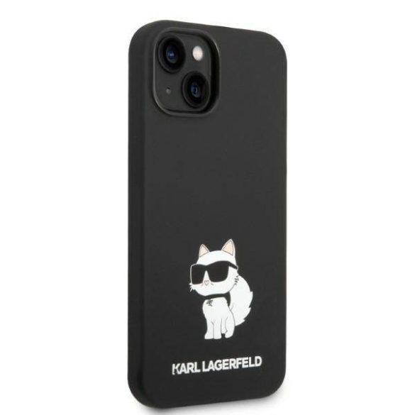 Karl Lagerfeld KLHMP14SSNCHBCK iPhone 14 / 15 / 13 6,1" keménytok fekete Szilikon Choupette MagSafe