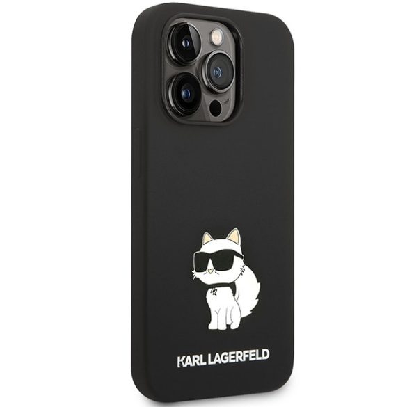 Karl Lagerfeld KLHMP14LSNCHBCK iPhone 14 Pro 6,1" keménytok fekete Szilikon Choupette MagSafe