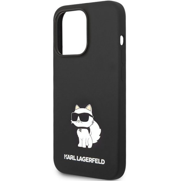 Karl Lagerfeld KLHMP14LSNCHBCK iPhone 14 Pro 6,1" keménytok fekete Szilikon Choupette MagSafe