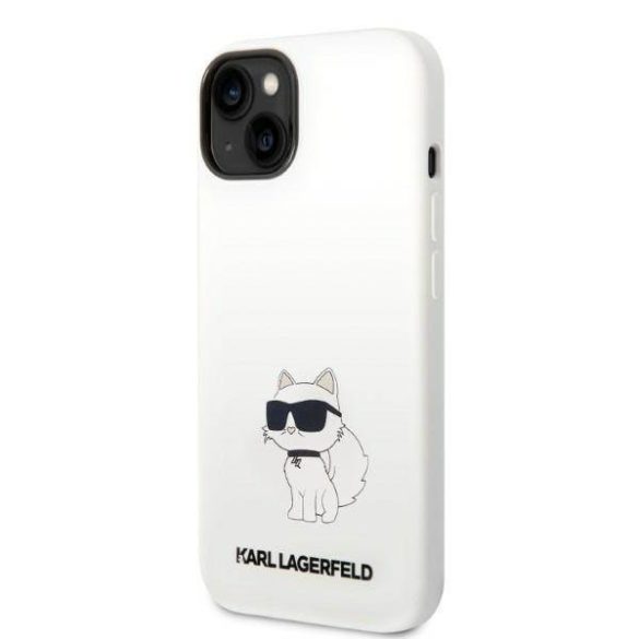 Karl Lagerfeld KLHMP14SSNCHBCH iPhone 14 / 15 / 13 6,1" keménytok fehér szilikon Choupette MagSafe
