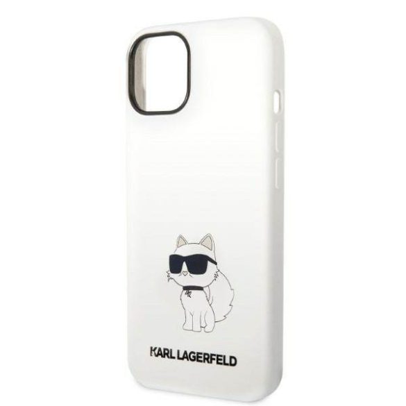 Karl Lagerfeld KLHMP14SSNCHBCH iPhone 14 / 15 / 13 6,1" keménytok fehér szilikon Choupette MagSafe