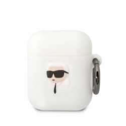   Karl Lagerfeld KLA2RUNIKH AirPods 1/2 tok fehér szilikon Karl Head 3D