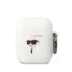   Karl Lagerfeld KLA2RUNIKH AirPods 1/2 tok fehér szilikon Karl Head 3D