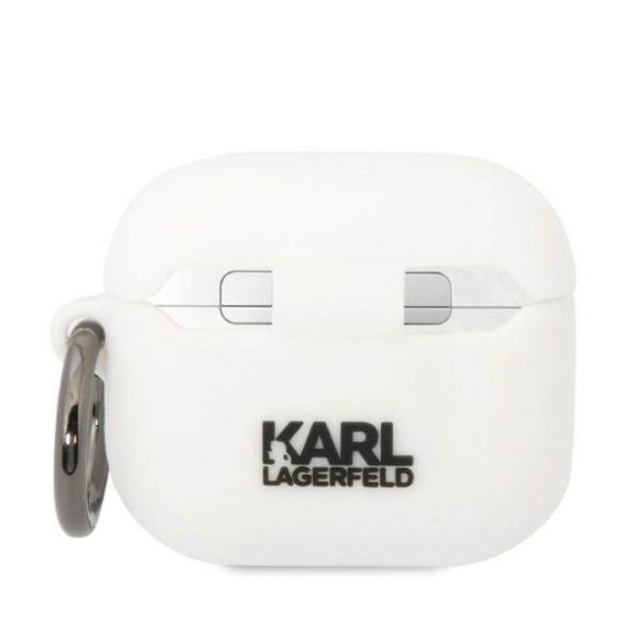 Karl Lagerfeld KLA3RUNIKH AirPods 3 fehér szilikon tok 3D Karl fej