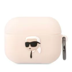   Karl Lagerfeld KLAPRUNIKP AirPods Pro rózsaszín szilikon tok 3D Karl fej