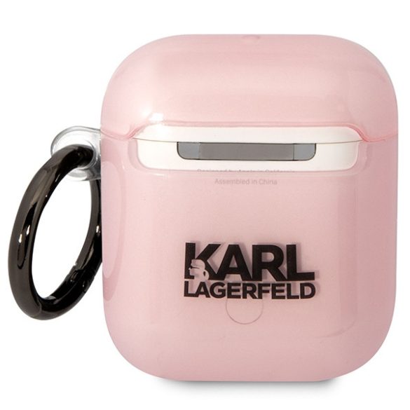 Karl Lagerfeld KLA2HNCHTCP Airpods 1/2 tok rózsaszín ikonikus Choupette