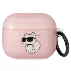   Karl Lagerfeld KLA3HNCHTCP Airpods 3 tok rózsaszín ikonikus Choupette