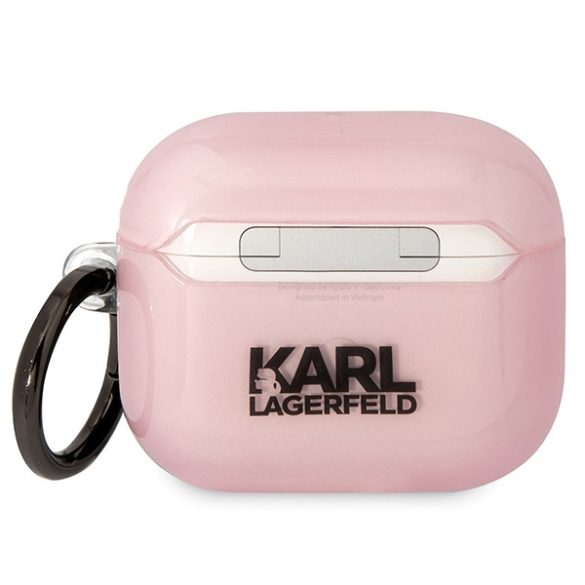 Karl Lagerfeld KLA3HNCHTCP Airpods 3 tok rózsaszín ikonikus Choupette