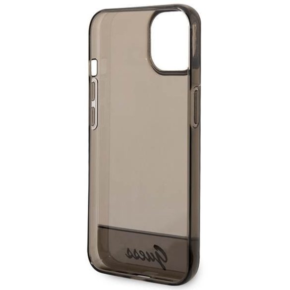 Guess GUHCP14MHGCOK iPhone 14 Plus / 15 Plus 6.7" fekete keménytok áttetsző