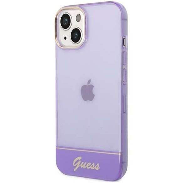 Guess GUHCP14MHGCOU iPhone 14 Plus / 15 Plus 6.7" lila keménytok áttetsző