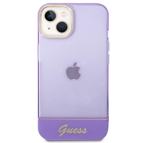 Guess GUHCP14MHGCOU iPhone 14 Plus / 15 Plus 6.7" lila keménytok áttetsző