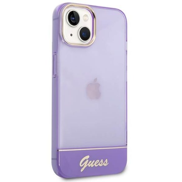 Guess GUHCP14MHGCOU iPhone 14 Plus / 15 Plus 6.7" lila keménytok áttetsző