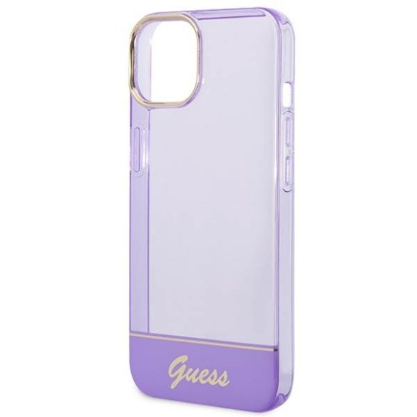 Guess GUHCP14MHGCOU iPhone 14 Plus / 15 Plus 6.7" lila keménytok áttetsző