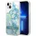 Guess GUHCP14MLFLSN iPhone 14 Plus 6.7" zöld keménytok Flower Liquid Glitter