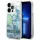 Guess GUHCP14XLFLSN iPhone 14 Pro Max 6,7" zöld virág folyékony csillogó kristályos keménytok