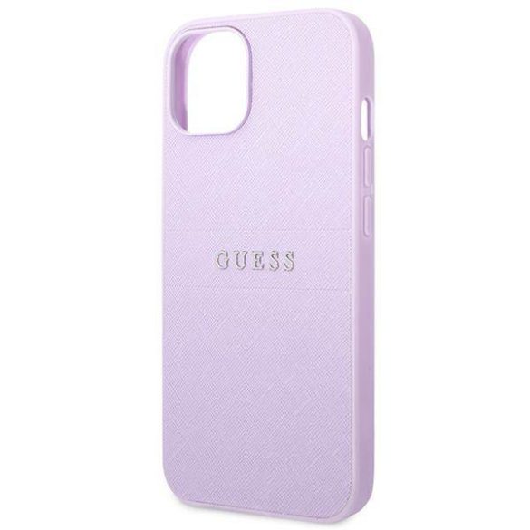 Guess GUHCP14MPSASBPU iPhone 14 Plus / 15 Plus 6.7" lila szafiano pántos tok