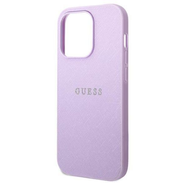 Guess GUHCP14LPSASBPU iPhone 14 Pro 6,1" lila Saffiano Strap tok