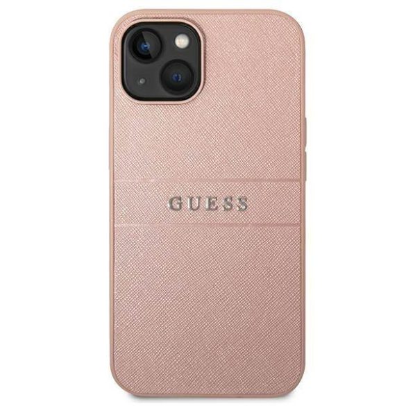 Guess GUHCP14MPSASBPI iPhone 14 Plus / 15 Plus 6.7" rózsaszín szafián szíj tok