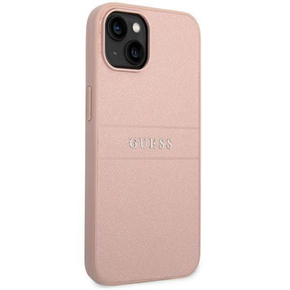 Guess GUHCP14MPSASBPI iPhone 14 Plus / 15 Plus 6.7" rózsaszín szafián szíj tok