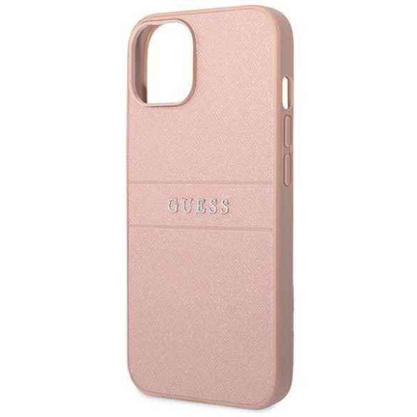 Guess GUHCP14MPSASBPI iPhone 14 Plus / 15 Plus 6.7" rózsaszín szafián szíj tok