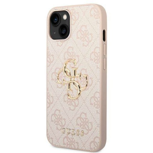 Guess GUHCP14S4GMGPI iPhone 14 / 15 / 13 6.1" rózsaszín keménytok 4G nagy fém logó
