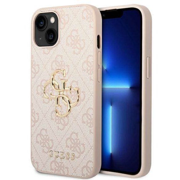 Guess GUHCP14M4GMGPI iPhone 14 Plus / 15 Plus 6.7" rózsaszín keménytok 4G nagy fém logóval