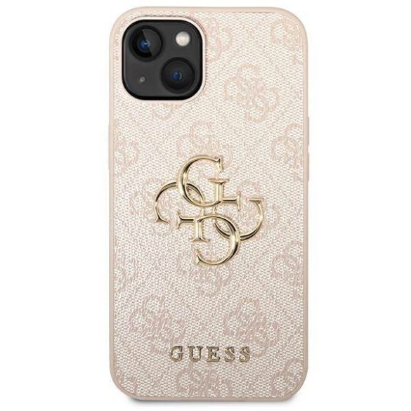 Guess GUHCP14M4GMGPI iPhone 14 Plus / 15 Plus 6.7" rózsaszín keménytok 4G nagy fém logóval