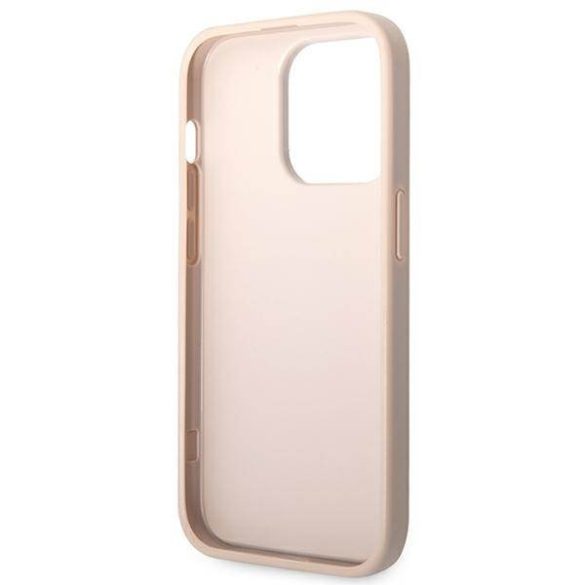 Guess GUHCP14L4GMGPI iPhone 14 Pro 6,1" rózsaszín 4G nagy fém logós keménytok