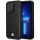 Etui BMW BMHMP14X22RFGK iPhone 14 Pro Max 6,7" fekete bőr gyémánt mintás MagSafe tok